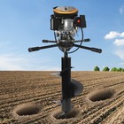 9hp 223cc 4 Cycle Fence Post Hole Digger Earth Auger Borer Ground Drill 16  Bit