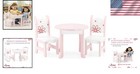 Wooden Doll Furniture - Floral Collection Dining Set