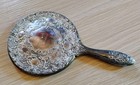 Vanity Mirror Vintage Silver Plated Hand Held Ornate