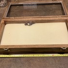 Oak   Glass Display Case  Lockable With Keys  Foam Insert  16  X 8 