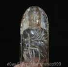 4 6  Chinese Buddhism Natural Crystal Carved Stand Shakyamuni Buddha Statue