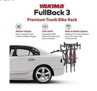 Yakima Fullback 3 - Car Trunk Bike Rack W  Zipstrips  3 Bike Cap   - Brand New 