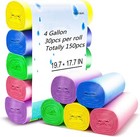 150pcs Small Trash Bags Colorful Trash Can Liners Disposable Plastic Garbage Bag