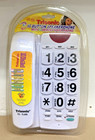 White Big Button Home Telephone 10 Memory Speaker Phone Dialing Corded Wall Desk