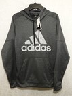 Adidas Men s Size M Badge Of Sport Grid Team Issue Hoodie  Dark Grey  New W Tags