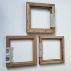 Vintage Wood Picture Frames Gallery Wall Art Decor Lot Of 3 No Glass Walnut 5x5 