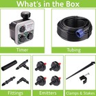 Raindrip Drip Irrigation Kit Timer For 20 Plants 75 Ft Tubing 20 Pc Drippers