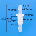1 8   Thru-bulk Bulkhead Plastic Hose Barb Fittings With 1 4-28unf Nut 50 Set