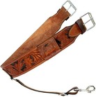 Horse Western Floral Tooled Leather Girth Rear Flank Saddle Cinch Billets