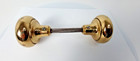 Vintage   Antique   Old - Brass Door Knobs  Polished -  Round   1-set  