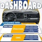 Molded Dashboard Dash Cover Cap Overlay For 1995-1996 C k1500 Tahoe Black