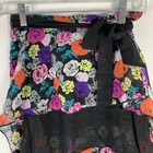D-signed Skirt Youth Large  14-16  Chiffon Lined Floral Print Asymmetrical Hem