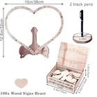 Heart Wedding Guest Book Alternative  Rustic Wooden Heart Drop Box Guestbook 