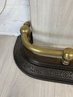 Antique Ornate Cast Iron   Brass Art Nouveau Fireplace Fire Fender 100cm X 10cm
