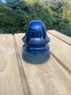 Hemingray  19 Cd162 Petticoat Blue Glass Insulator Usa