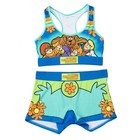 Scooby-doo Mystery Machine License Plate Bra And Boy Short Panty Set Multi-color