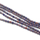 Chevron Glass Bead Oval Antique Vintage Jewelry Craft Embroidery 2 String 4mm