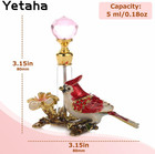 Fancy Crystal Glass Perfume Bottles  Vintage Refillable Empty Perfume Bottle Dec
