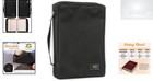 Large Bible Cover Black Canvas Zipper Organizer Jesus Fish Fits 10x7 Inch Book