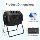 Dual Rotating Composting Tumbler Outdoor Garden Heavy Duty Compost Bin 43 Gallon