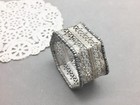 Antique Silver Napkin Ring Six-sided Filigree 1  W X 1 3 4  Single Replacement