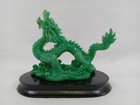 Vintage Green Jade Color Resin Chinese Feng Shui Shenlong Shenron Dragon Figure