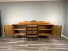 Vintage Belgian Light Oak Buffet - Extra Long