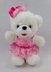 Dan Dee 2017 Snowflake Plush Teddy Bear White Pink Star Shinny Dress 13 