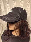 Thrasher Magazine Corduroy Old Timer Strapback Skateboard Hat Black Euc