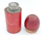 Waterman s Red Wood W glass Ink Bottle Traveling Inkwell - C  1910