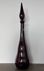 Vintage Guildcraft Amethyst Dark Purple Empoli Genie Bottle With Stopper
