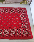 Vintage 1930s Red Geometric Bandanna 100  Cotton