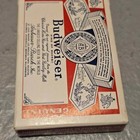 Vintage Pack Of Budweiser King Of Beers Plastic Coated Playing Cards