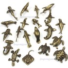 Brass Marine Animal Figurines Small Statue House Office Table Decoration Toys
