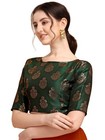 Oomph  Womens Jacquard Boat Neck Blouse - Rbbl184s