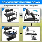 For Yamaha G2 G9 Gas Electric Folding Fold Black Golf Cart Rear Back Seat Kit