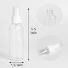 3oz Small Mini Water Mist Plastic Clear Perfume Plant Hair Travel Spray Bottles