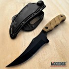 9  Full Tang Fixed Blade Knife Kydex Sheath Hunting Knife Trailing Point Blade