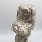 Vintage Inuit Large 8  Heavy Soap Stone Carving Sculpture Man Stone Eskimo
