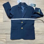 Lauren Ralph Lauren Boys Blazer Suit Jacket Size 6r Navy Blue Gold Buttons
