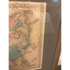 Antique Hand-colored Map Asia J h  Colton   Co  1850s Framed 24x21 5 