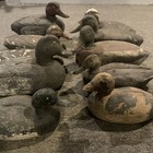 Lot Of 10 Old vintage antique Duck Dummies For Hunting Cork And Plastic And Wood