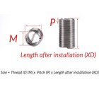 Helicoil Wire Thread Repair Inserts Coarse Thread A2 Stainless Steel Din 8140