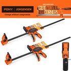 Jorgensen 24 one Hand Clamp spreader 2-pack Medium Duty E-z Hold Bar Clamps Set