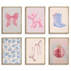Blue And Pink Preppy Poster Set Of 6 Cute Coquette 8 X 10 Inches Pink And Blue