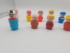 Vintage Lot Of 14 Fisher Price Little People Doctor Mail Man Baby Pilot Boy Mom