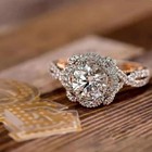 14k Rose Gold Ebay Authenticated Round Diamond Ring 3 Ct Igi Lab Grown E F Vvs