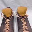 Vintage Leather Baseball Cleats Metal Plate Spikes Old School Sports Decor