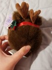 Vintage Puffkins Round Christmas Moose Plush Moosletoe 1999 W tag 6   