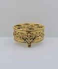 Vtg Stylebuilt Ny Gold Tone Filigree Lipstick Holder Vanity Hollywood Regency
